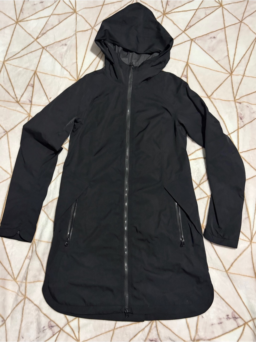 lululemon rain jacket Black Hooded Trench
